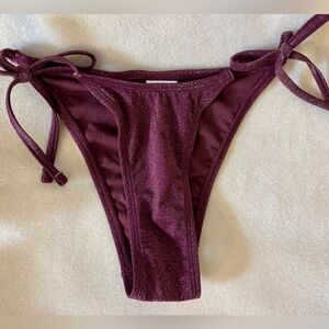 Wild Fable Shimmering Brown String Bikini Bottom Size XXS